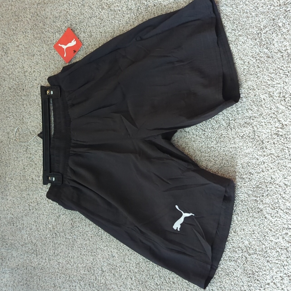 Puma Black Shorts Men Small Women Medium Pockets On Both Sides